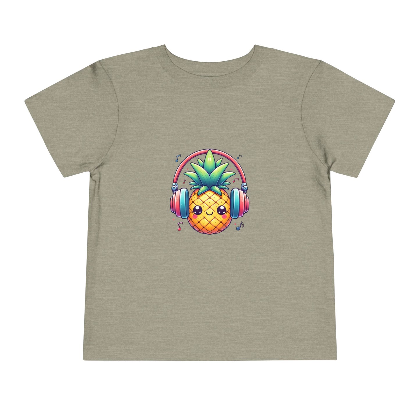 Happy Pineapple w/ Headphones Toddler Short Sleeve Shirt