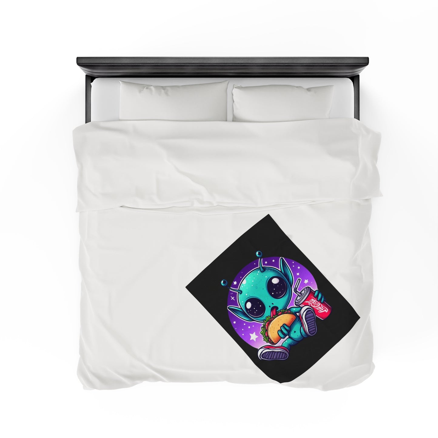 Extraterrestrial Taco Tuesday Plush Blanket