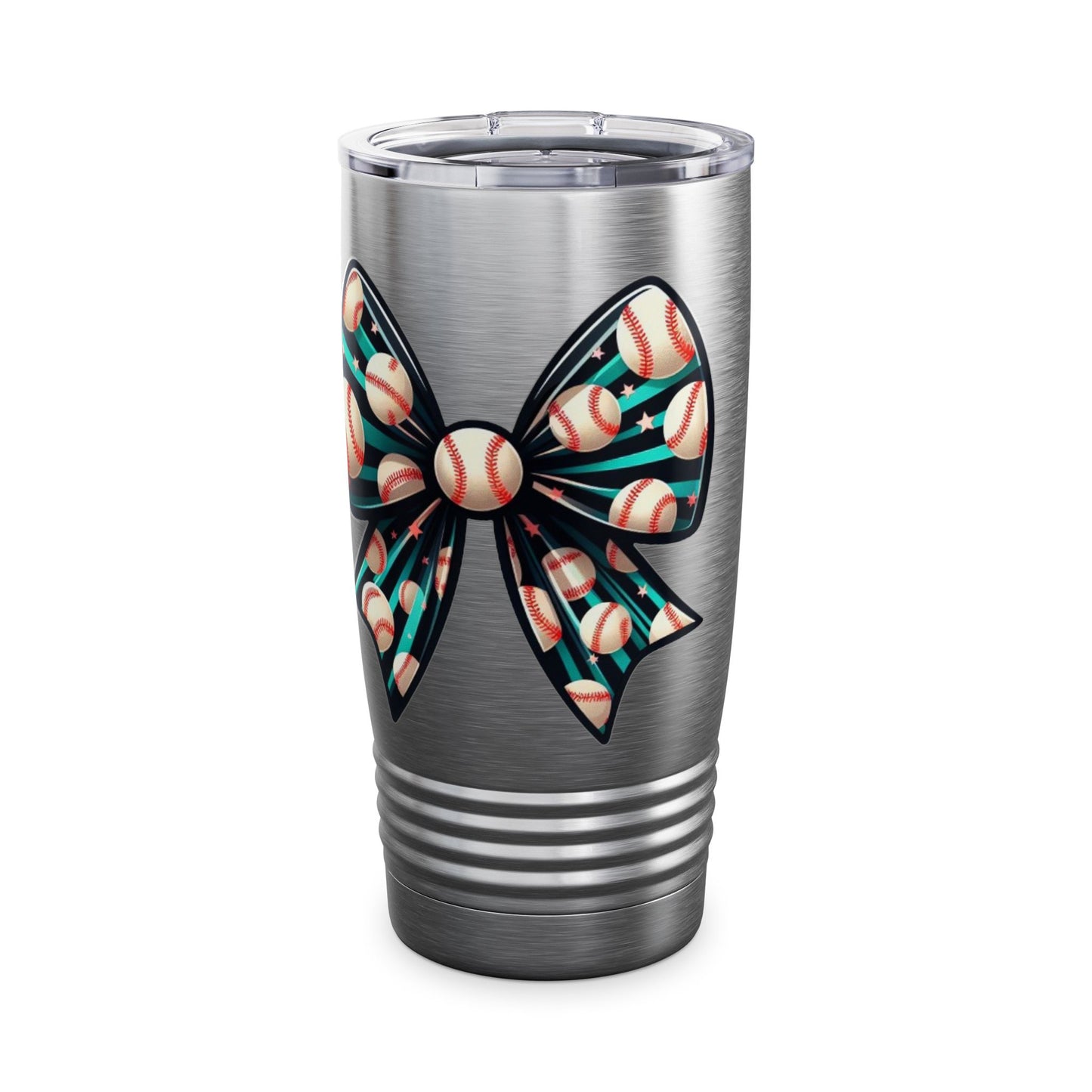 Baseball Prize Bow Stainless Steel Tumbler 20oz