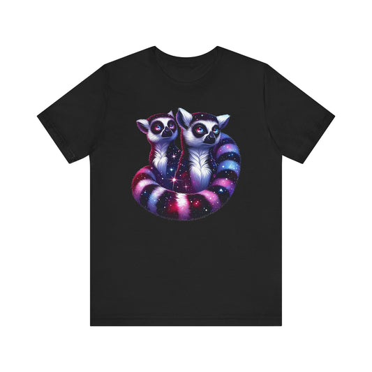 Two Galaxy Lemurs Short Sleeve Shirt