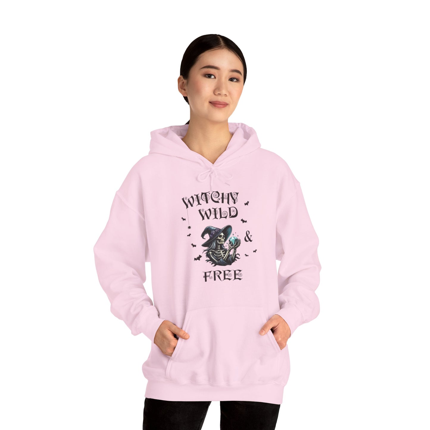Witchy Wild & Free Skeleton w/ Diamond Jewel Hooded Sweatshirt