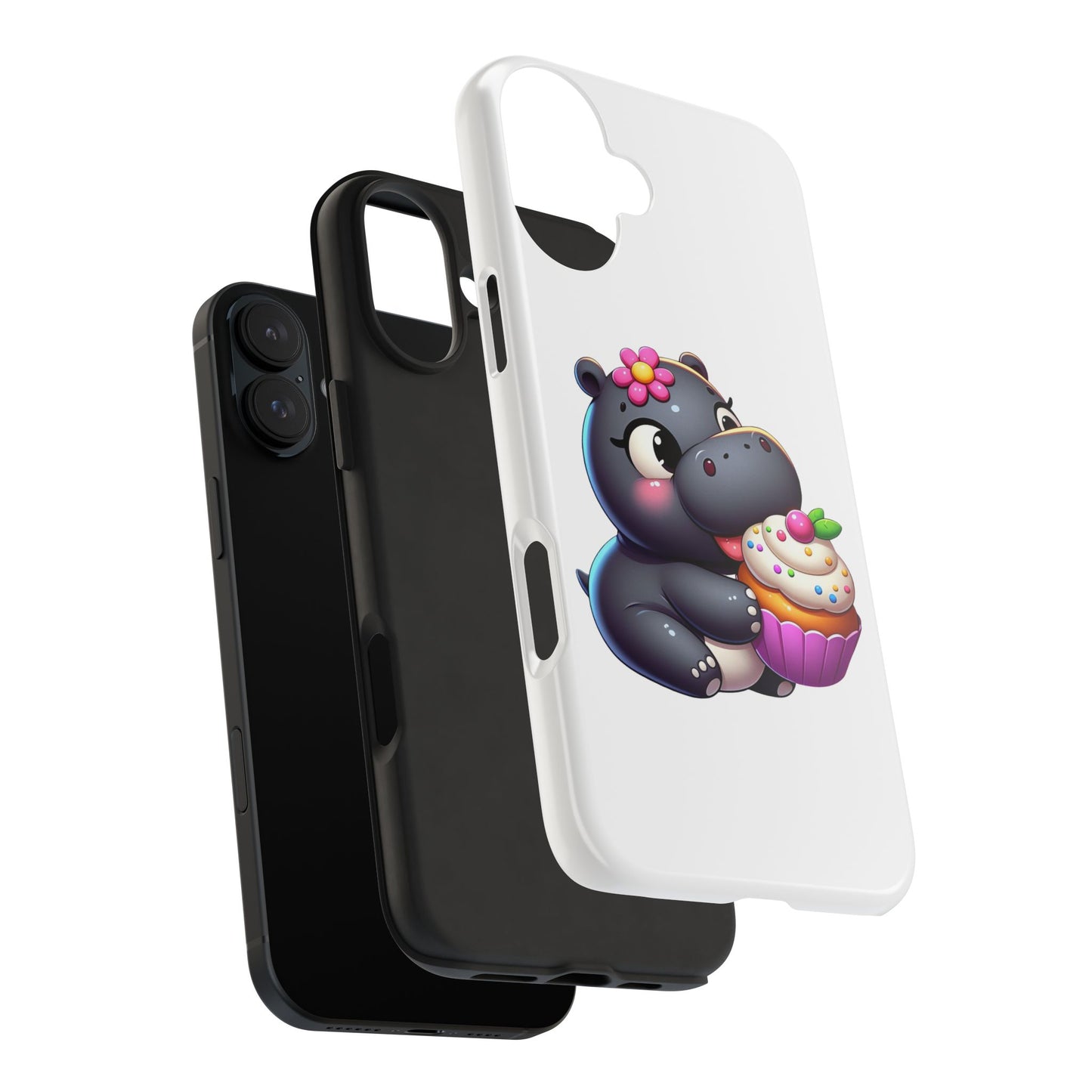 Hungry Hungry Cute Cupcake Hippo Phone Case