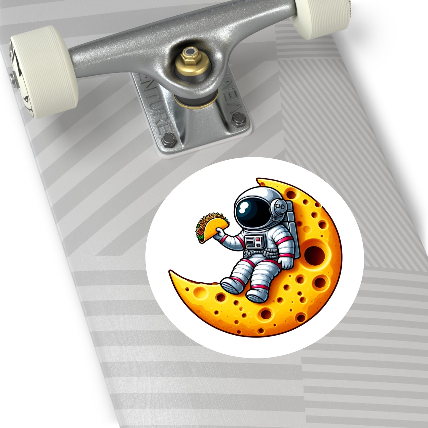 Astronaut on Cheese Moon Vinyl Sticker