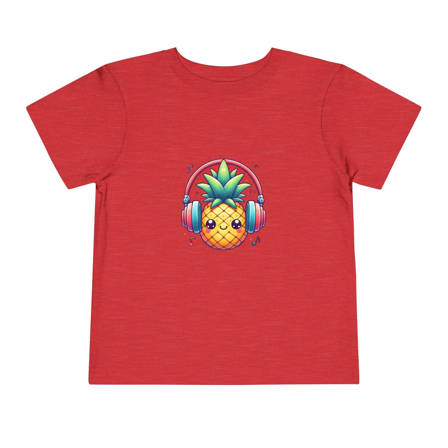 Happy Pineapple w/ Headphones Toddler Short Sleeve Shirt