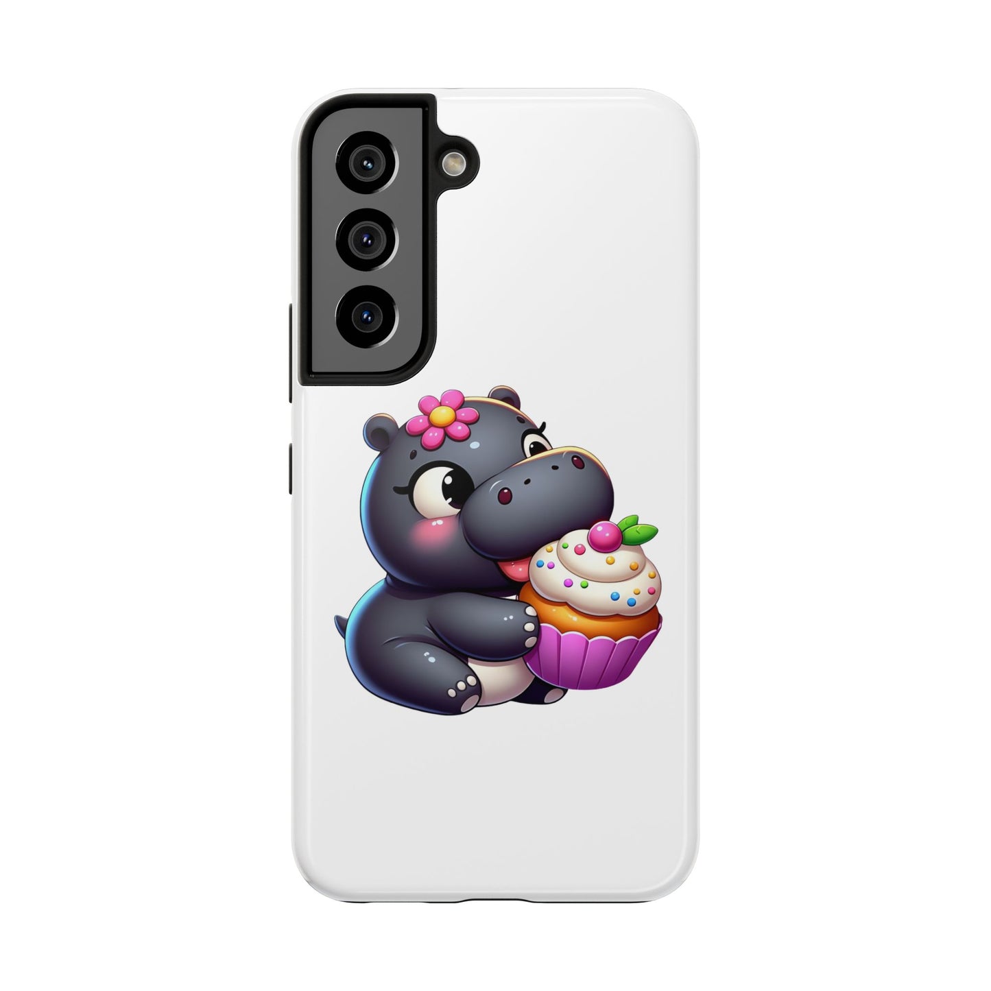 Hungry Hungry Cute Cupcake Hippo Phone Case