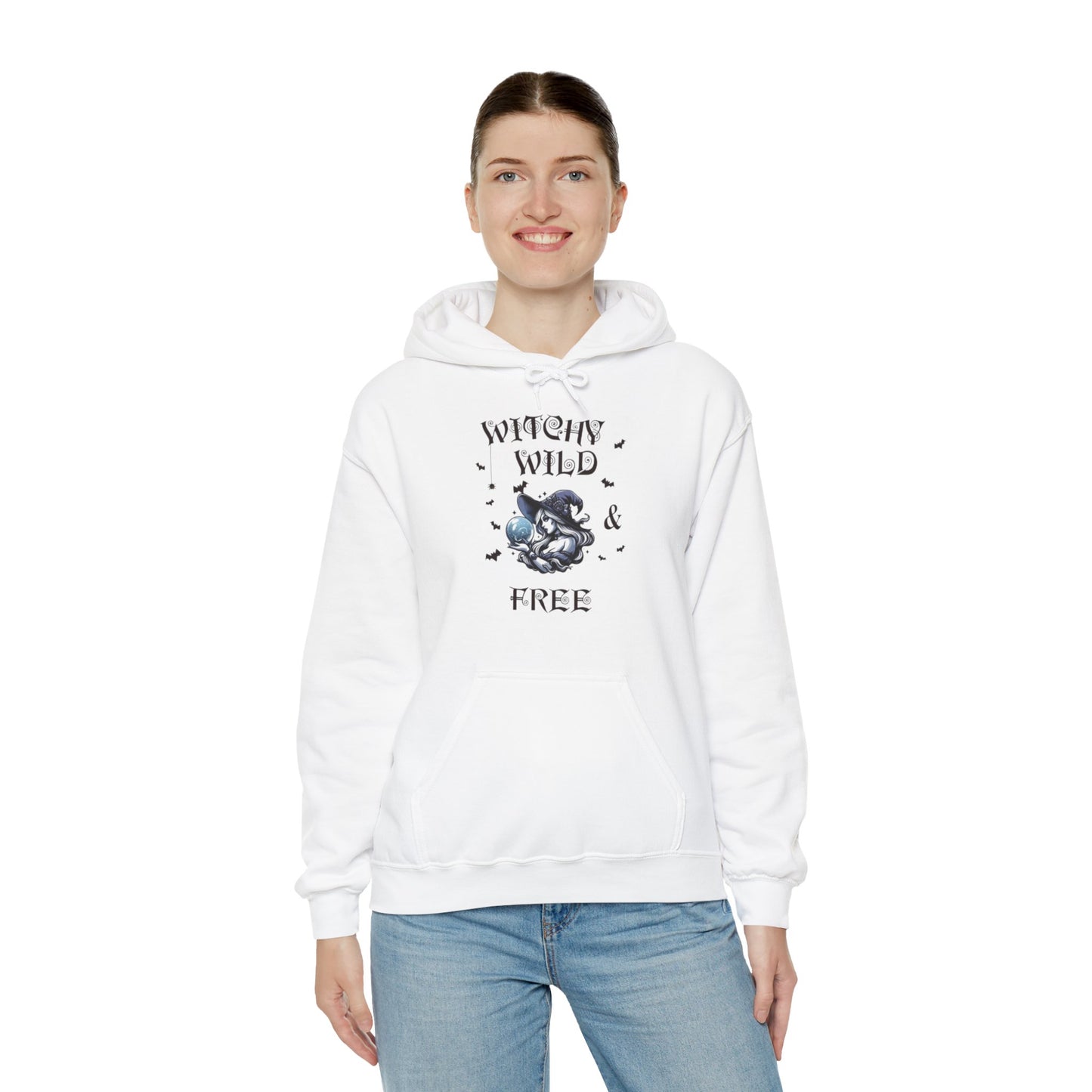Witchy Wild & Free w/ Crystal Ball Hooded Sweatshirt