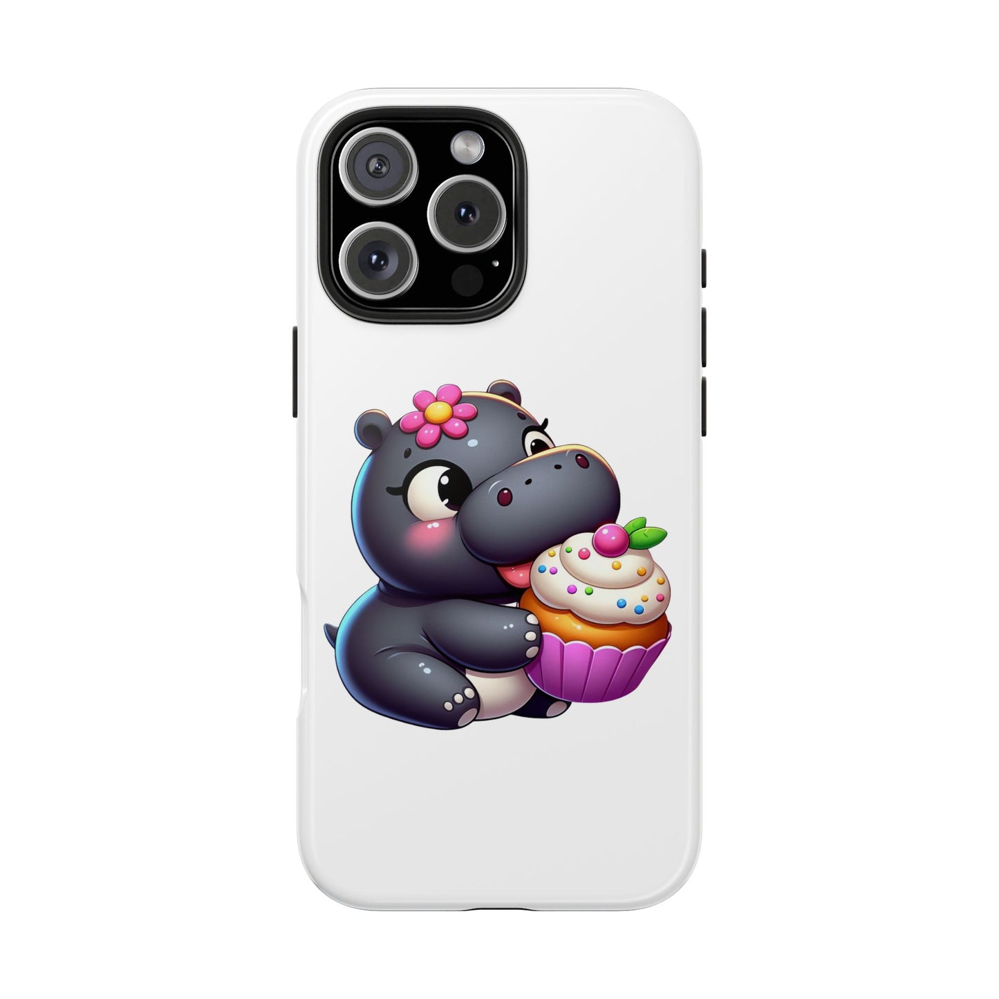 Hungry Hungry Cute Cupcake Hippo Phone Case