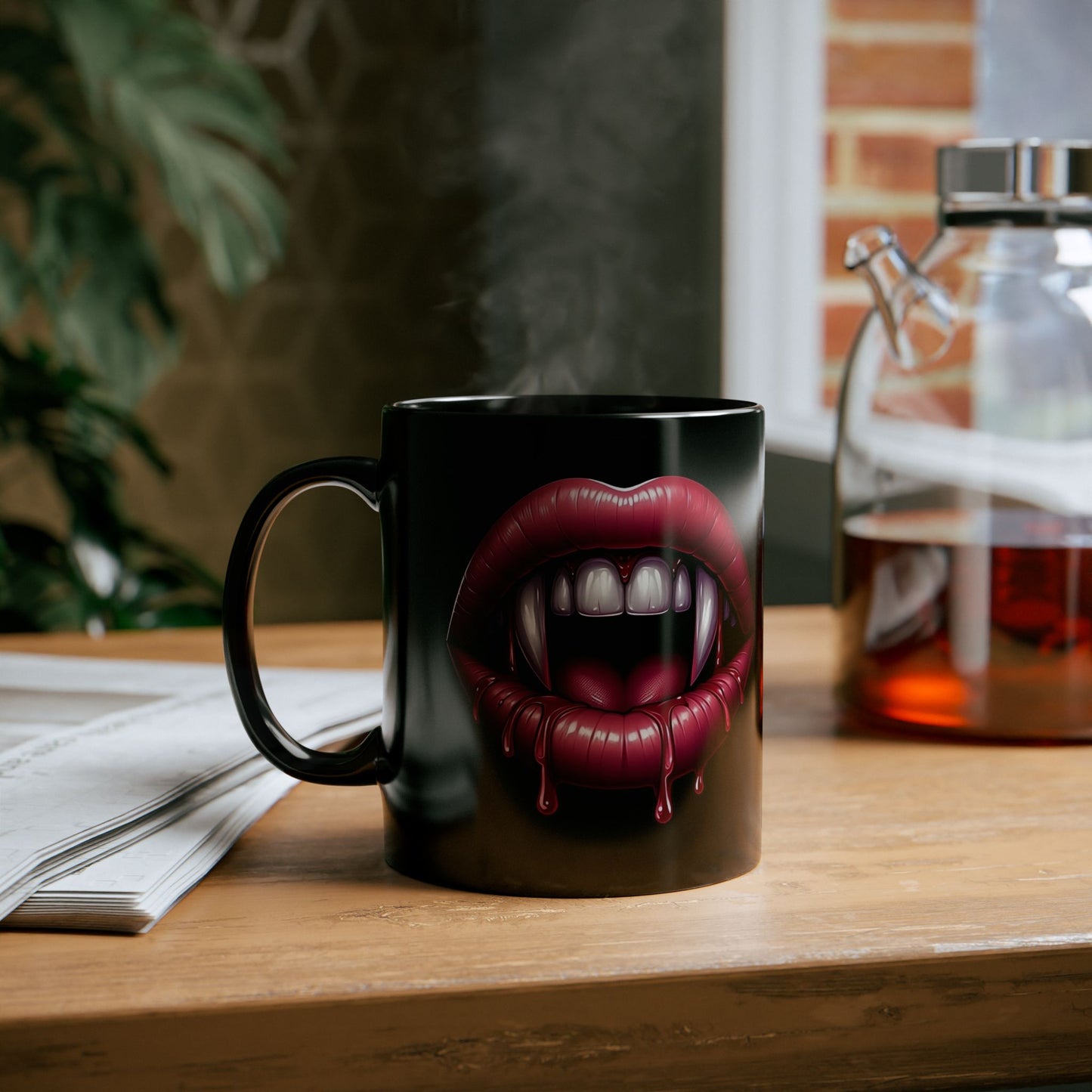 Bloody Vampire Teeth Ceramic Mug (11oz & 15oz)