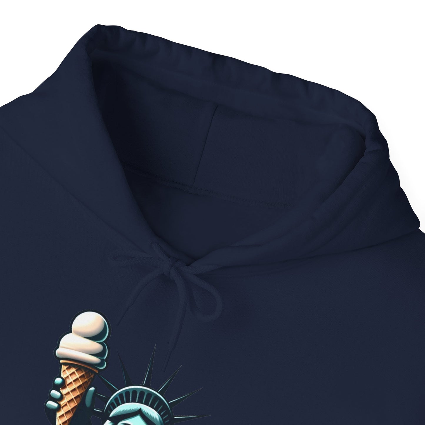 Lady Liberty Chillin w/ Vanilla Ice Cream Hooded Sweatshirt