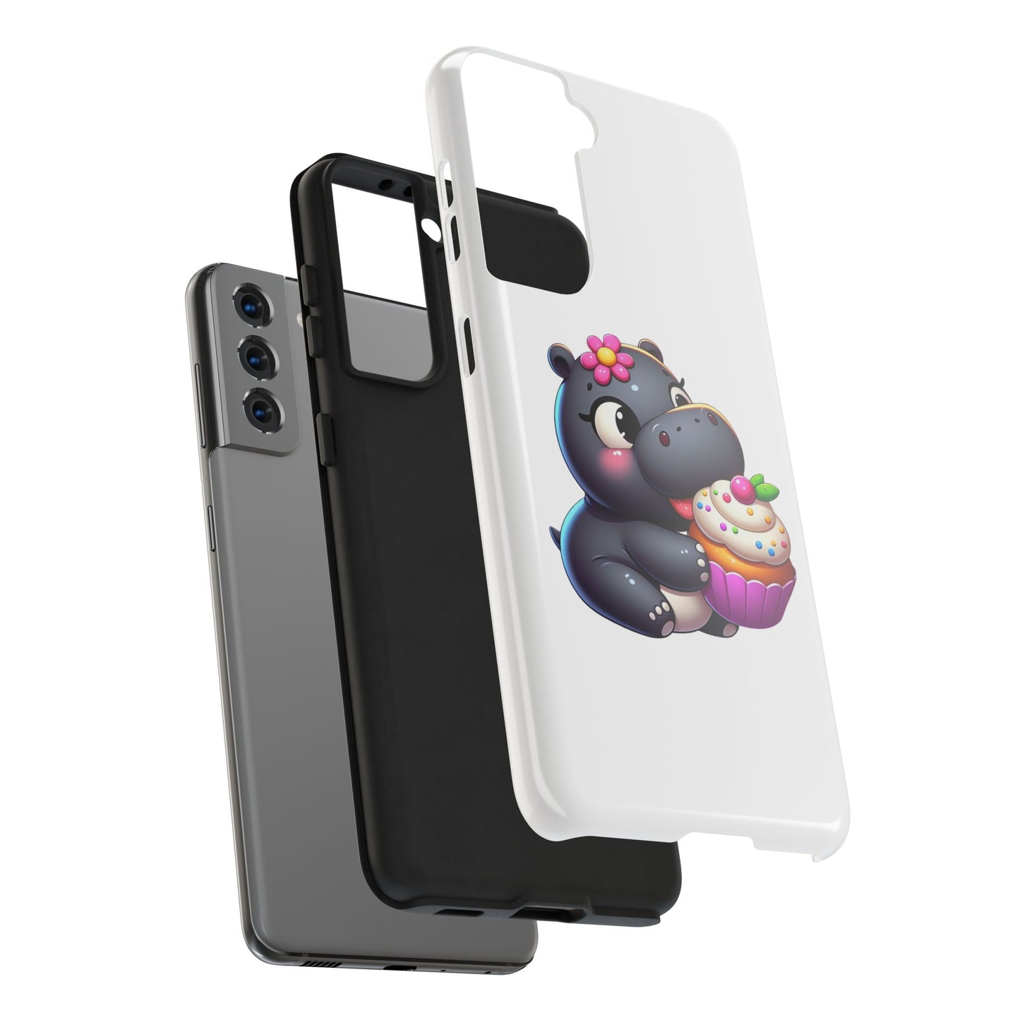 Hungry Hungry Cute Cupcake Hippo Phone Case