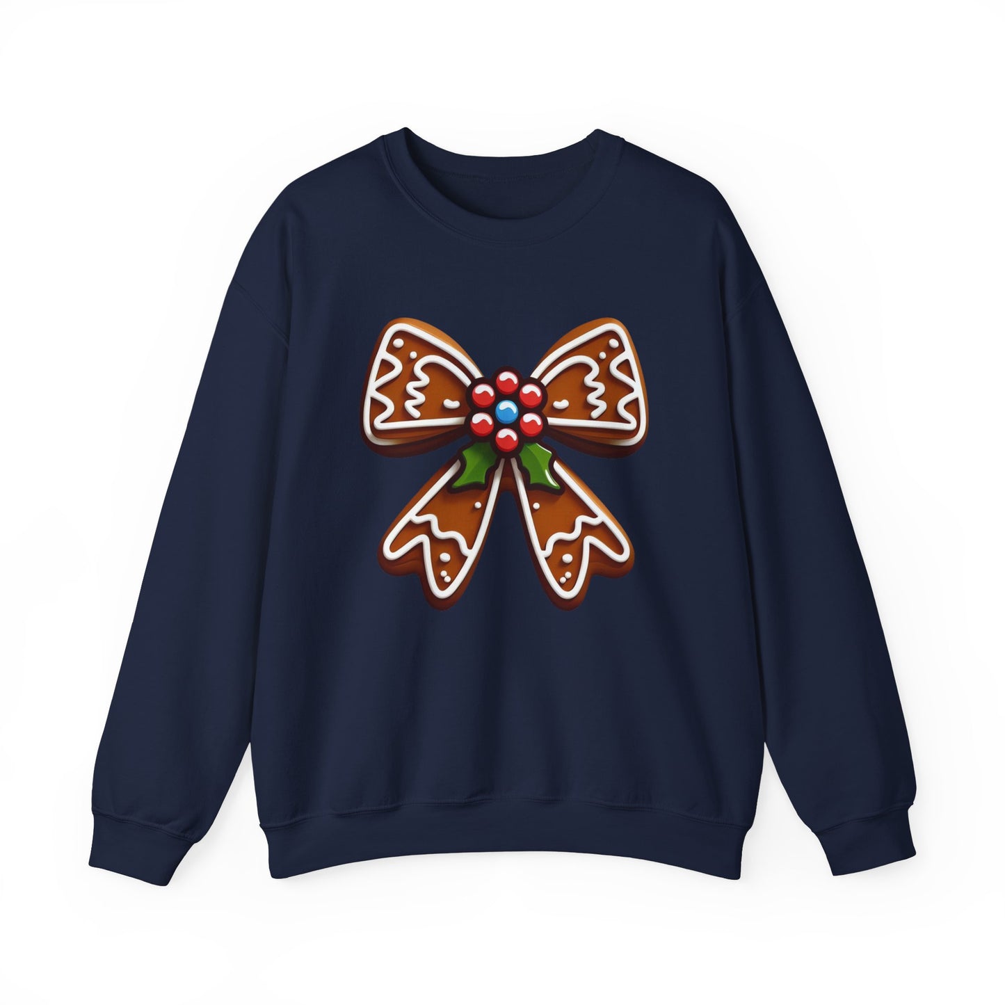 Holly and Gingerbread Bow Sweatshirt