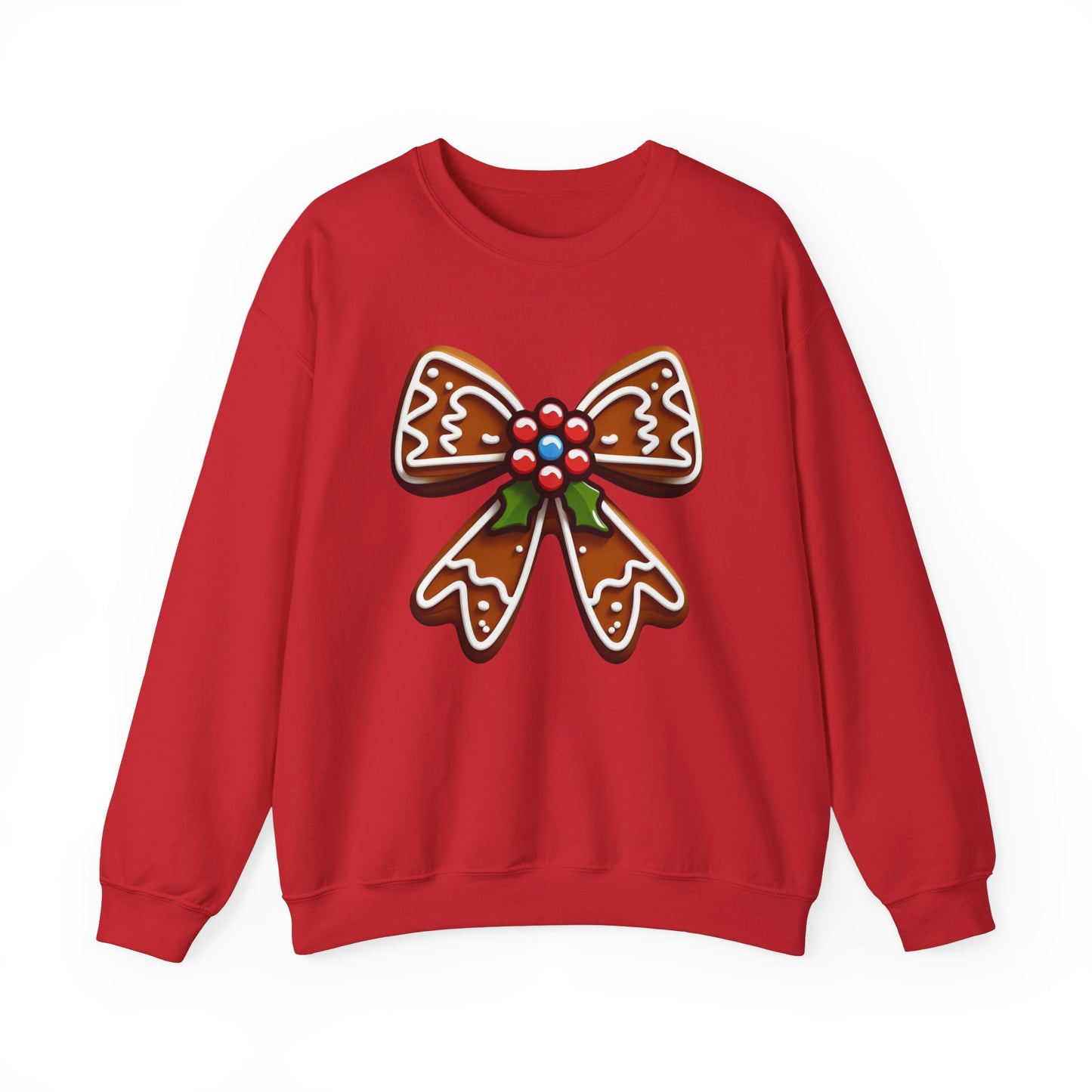 Holly and Gingerbread Bow Sweatshirt