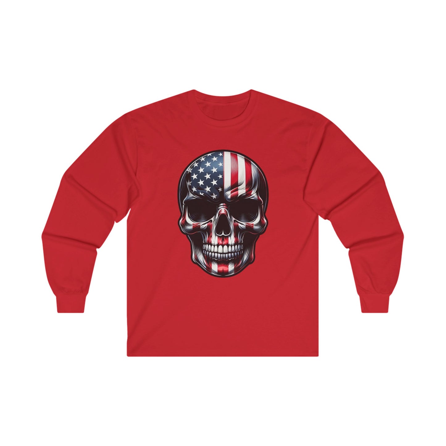 Skull, Stars & Stripes Long Sleeve Shirt