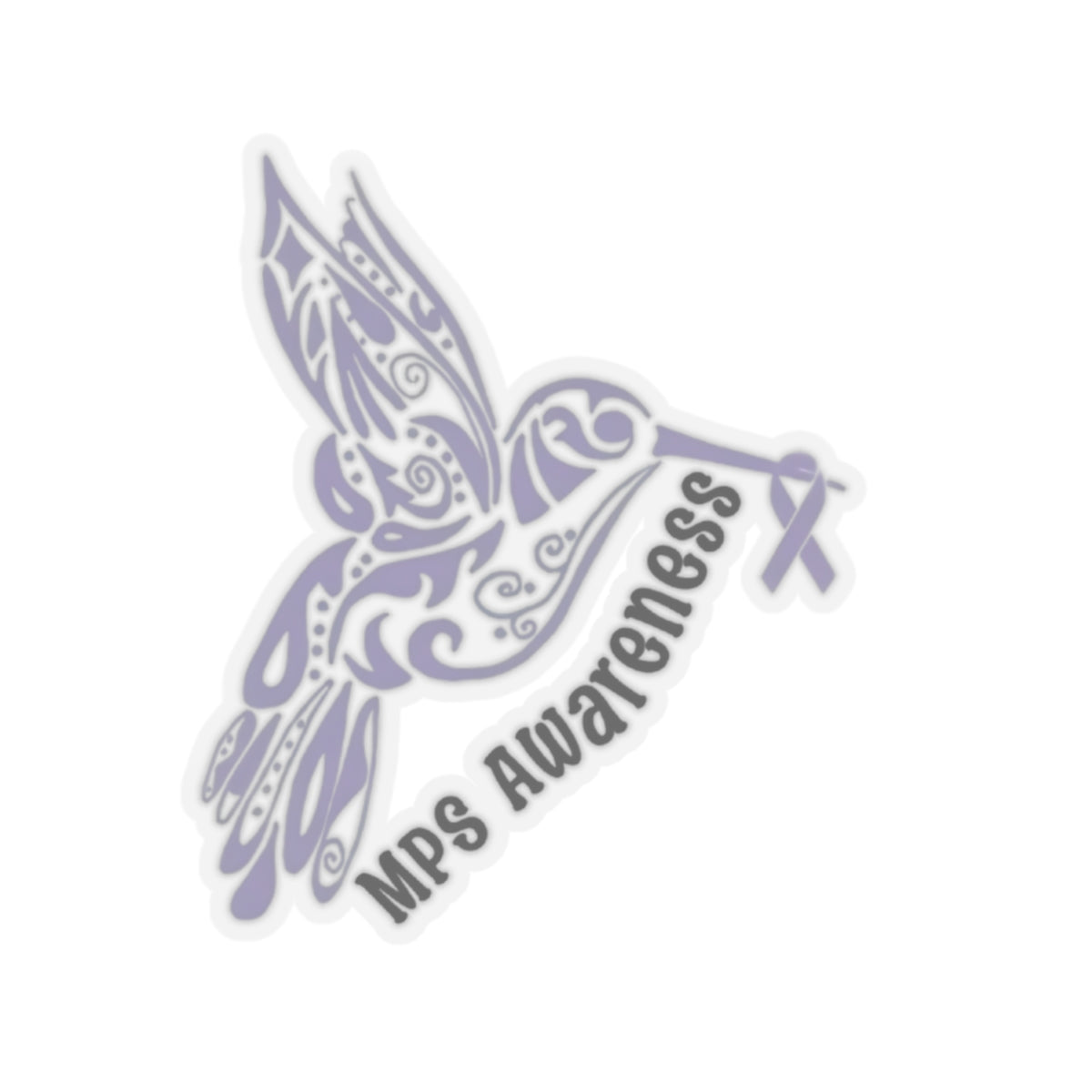 Hummingbird MPS Awareness Cut-Out Sticker