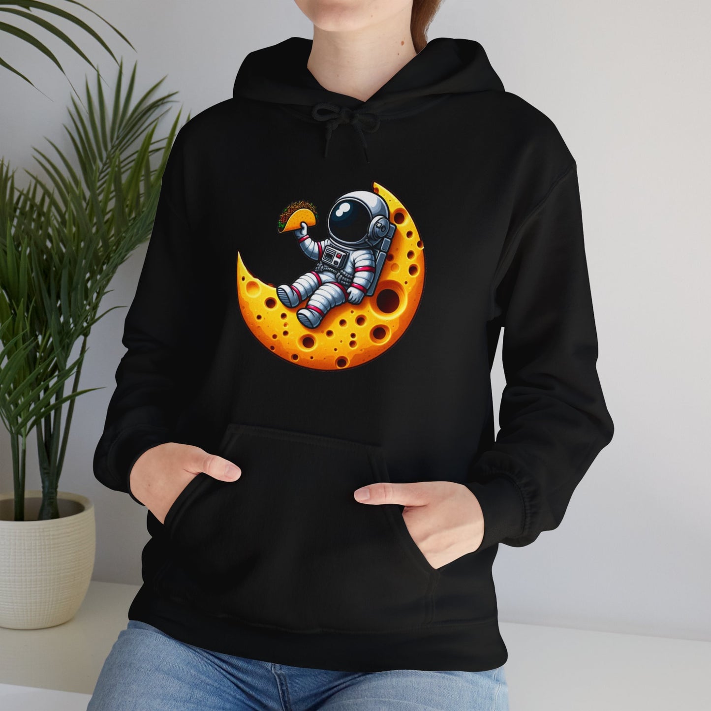 Astronaut On Cheese Moon Hooded Sweatshirt