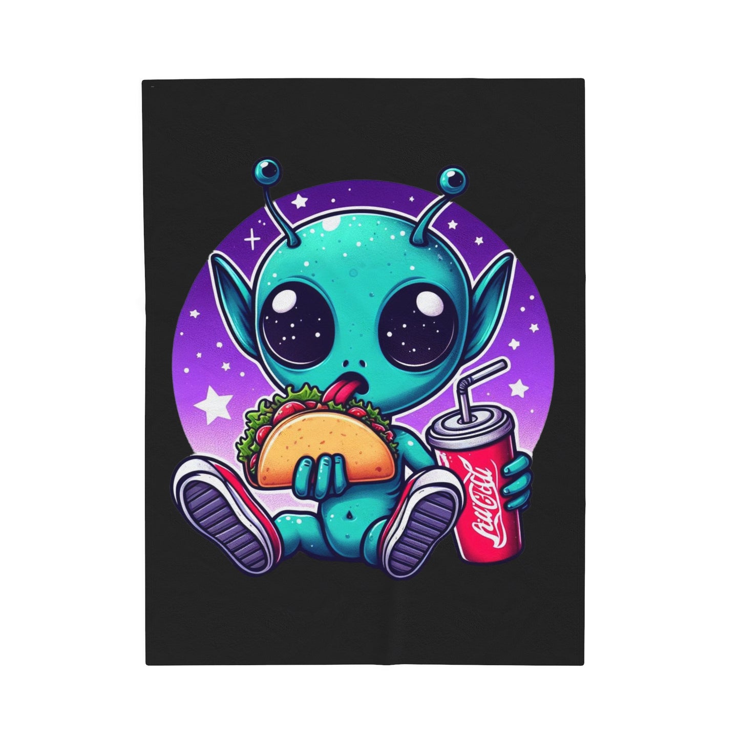 Extraterrestrial Taco Tuesday Plush Blanket