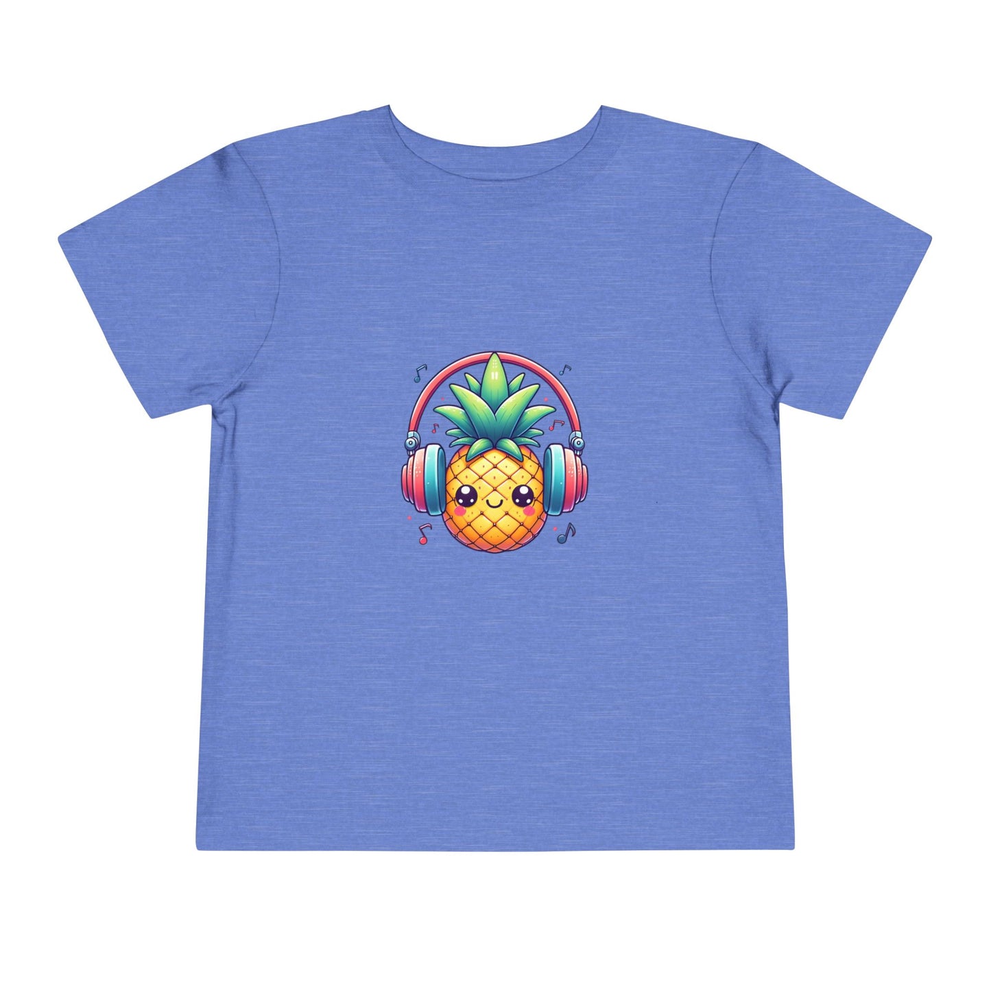 Happy Pineapple w/ Headphones Toddler Short Sleeve Shirt