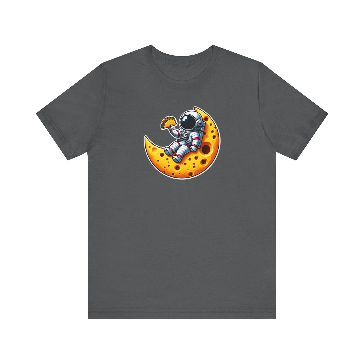 Astronaut On Cheese Moon Short Sleeve Shirt