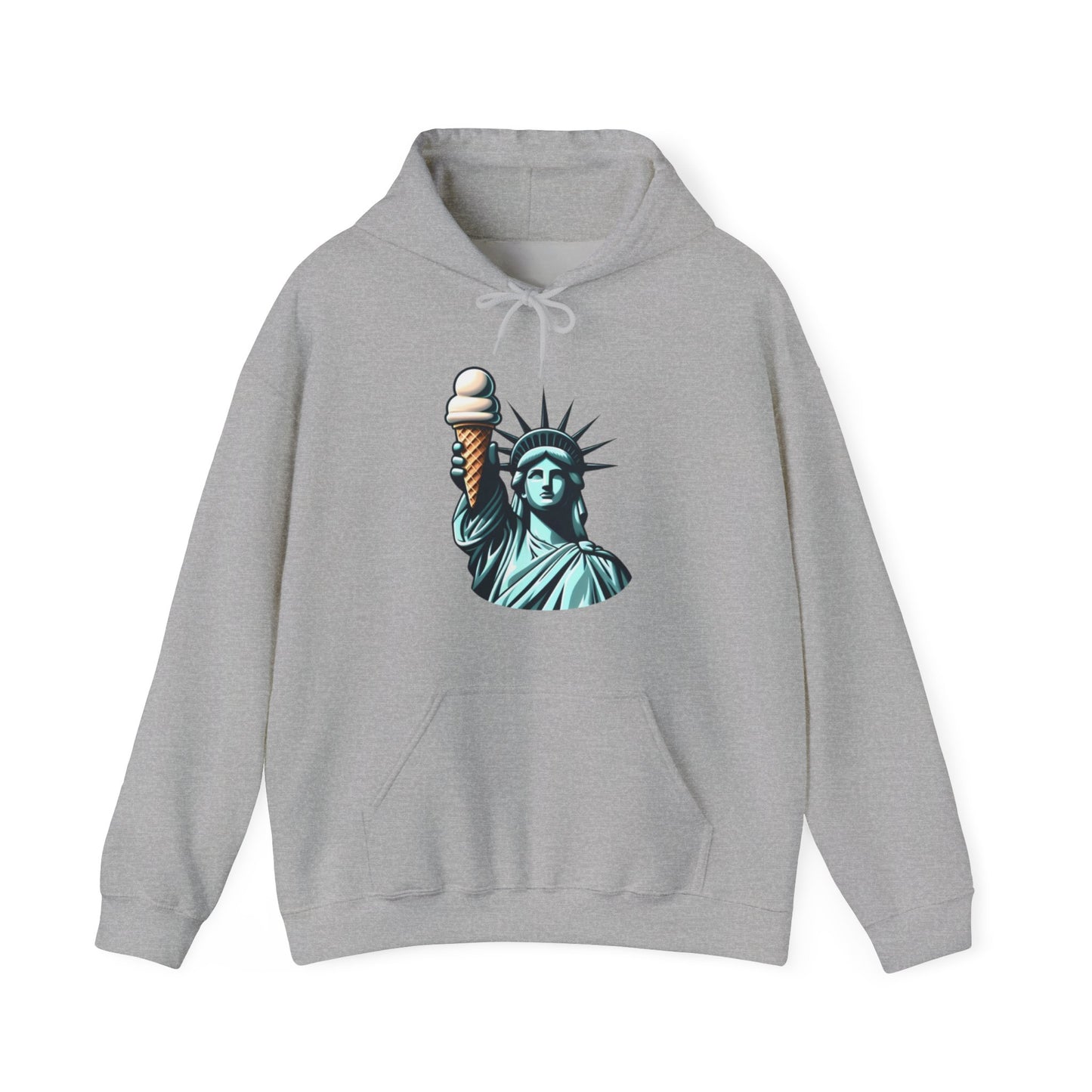 Lady Liberty Chillin w/ Vanilla Ice Cream Hooded Sweatshirt