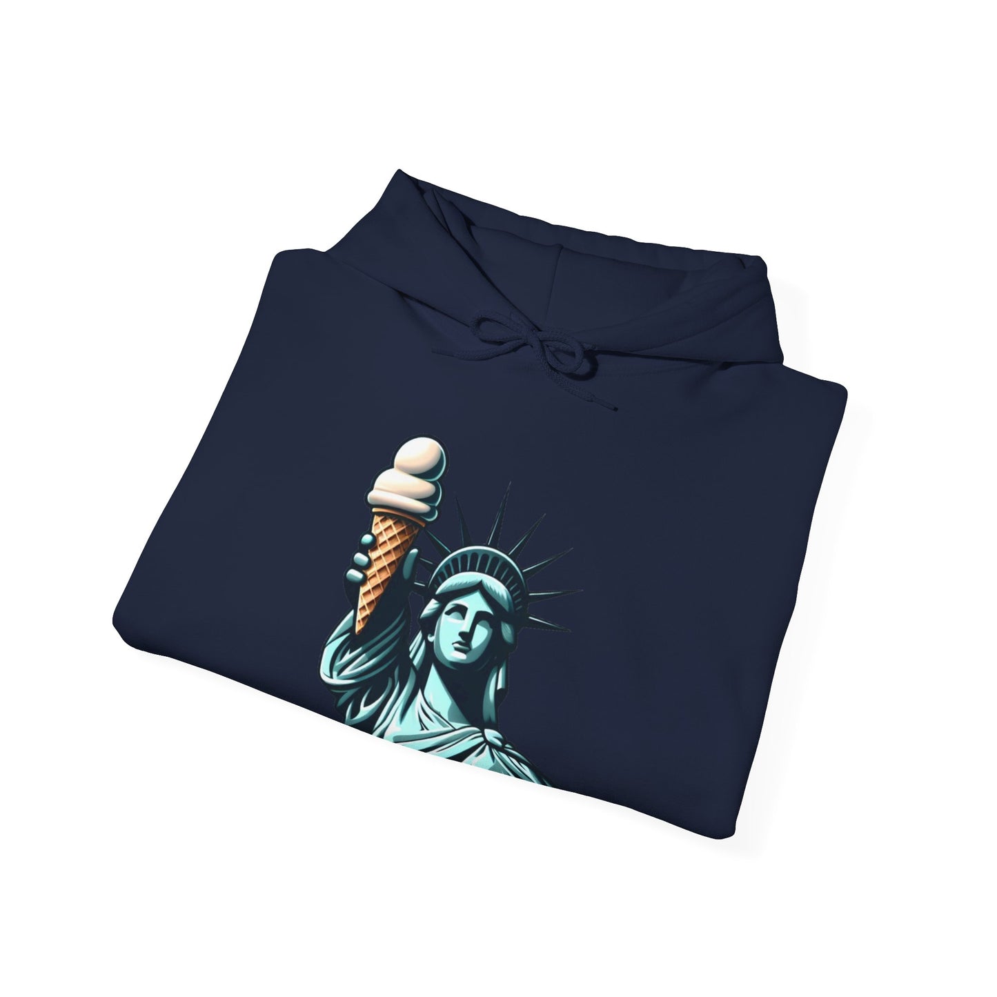 Lady Liberty Chillin w/ Vanilla Ice Cream Hooded Sweatshirt