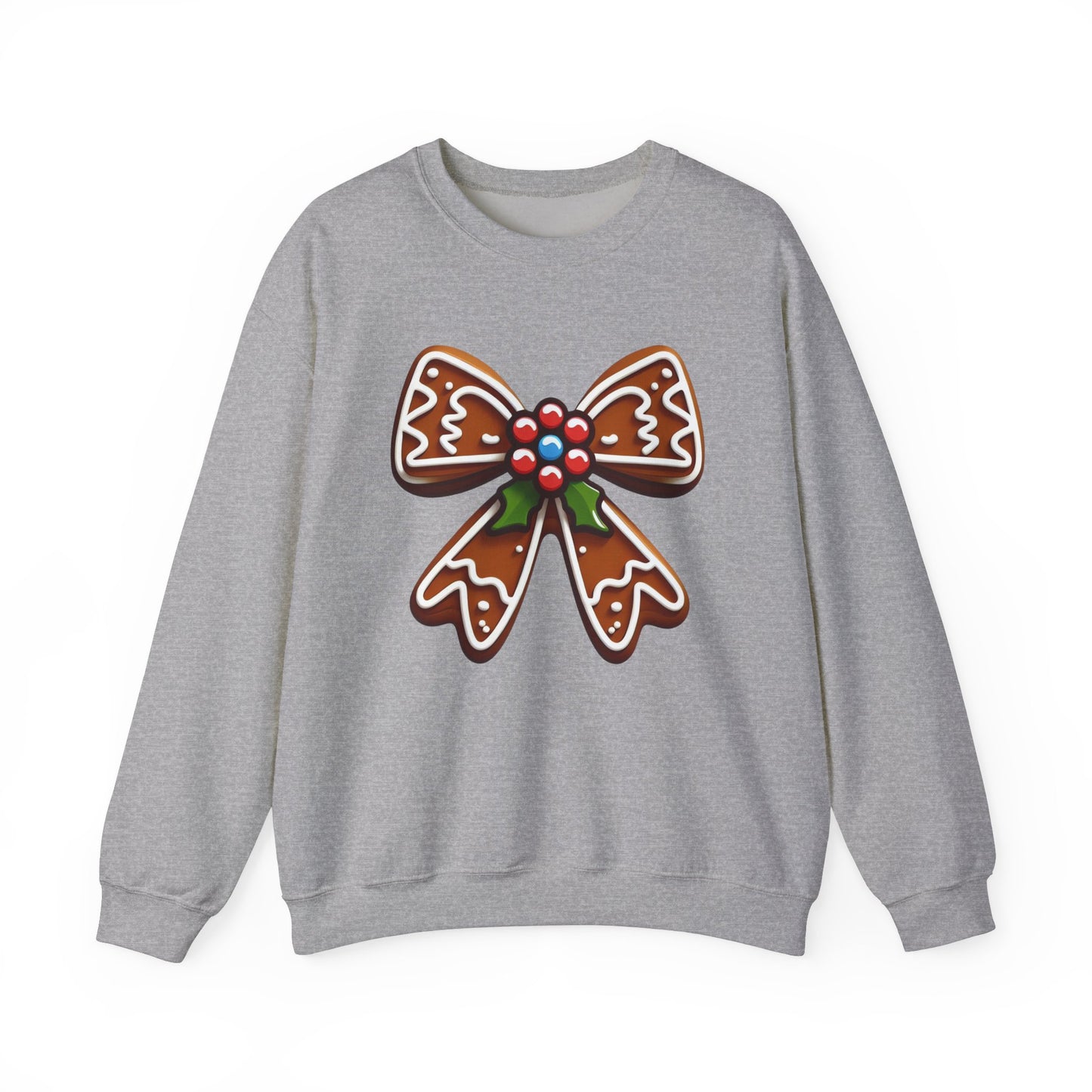 Holly and Gingerbread Bow Sweatshirt