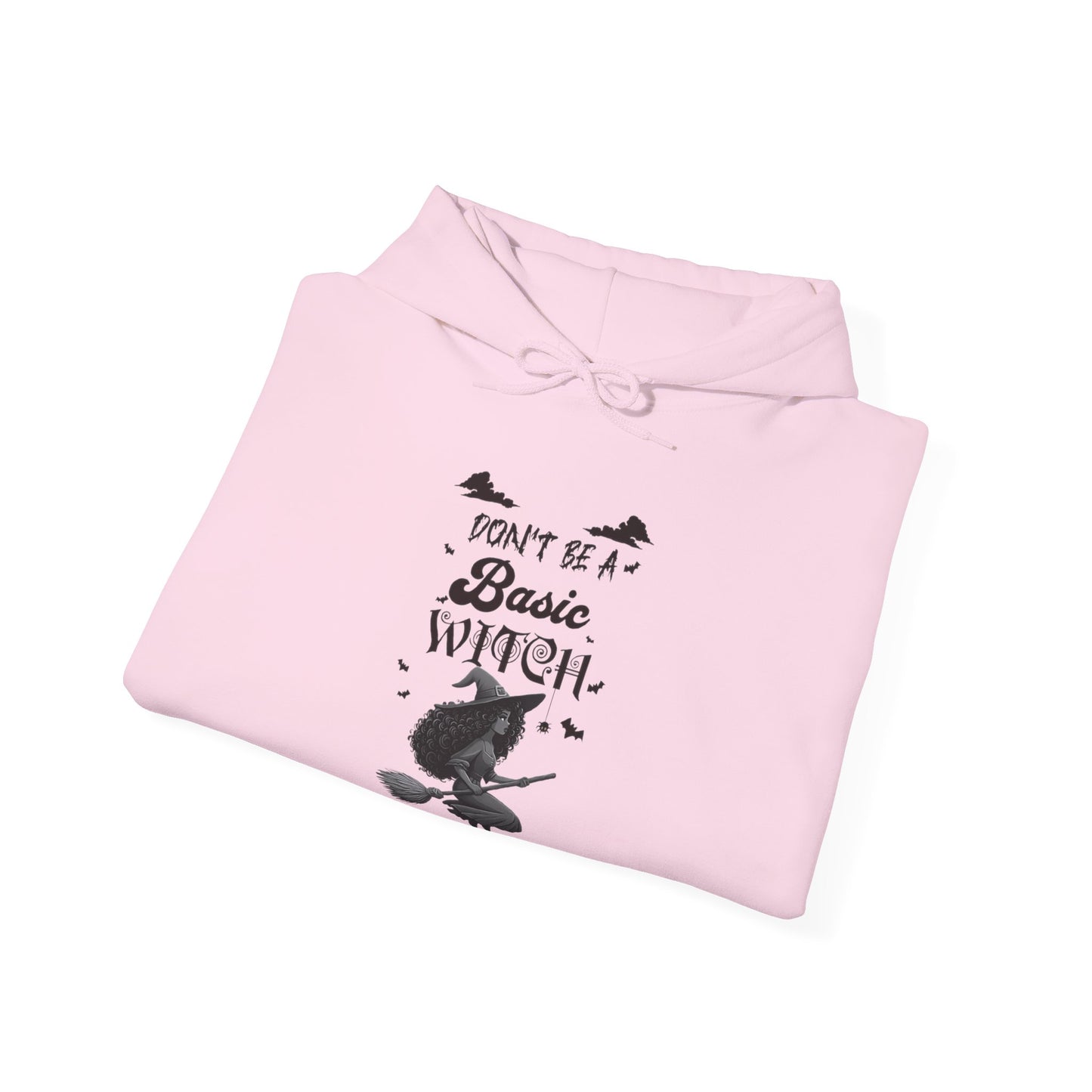 Not Your Basic Flying Witch w/ Curly Hair Hooded Sweatshirt