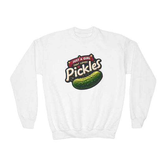 Just A Girl That Loves Pickles Kids Sweatshirt