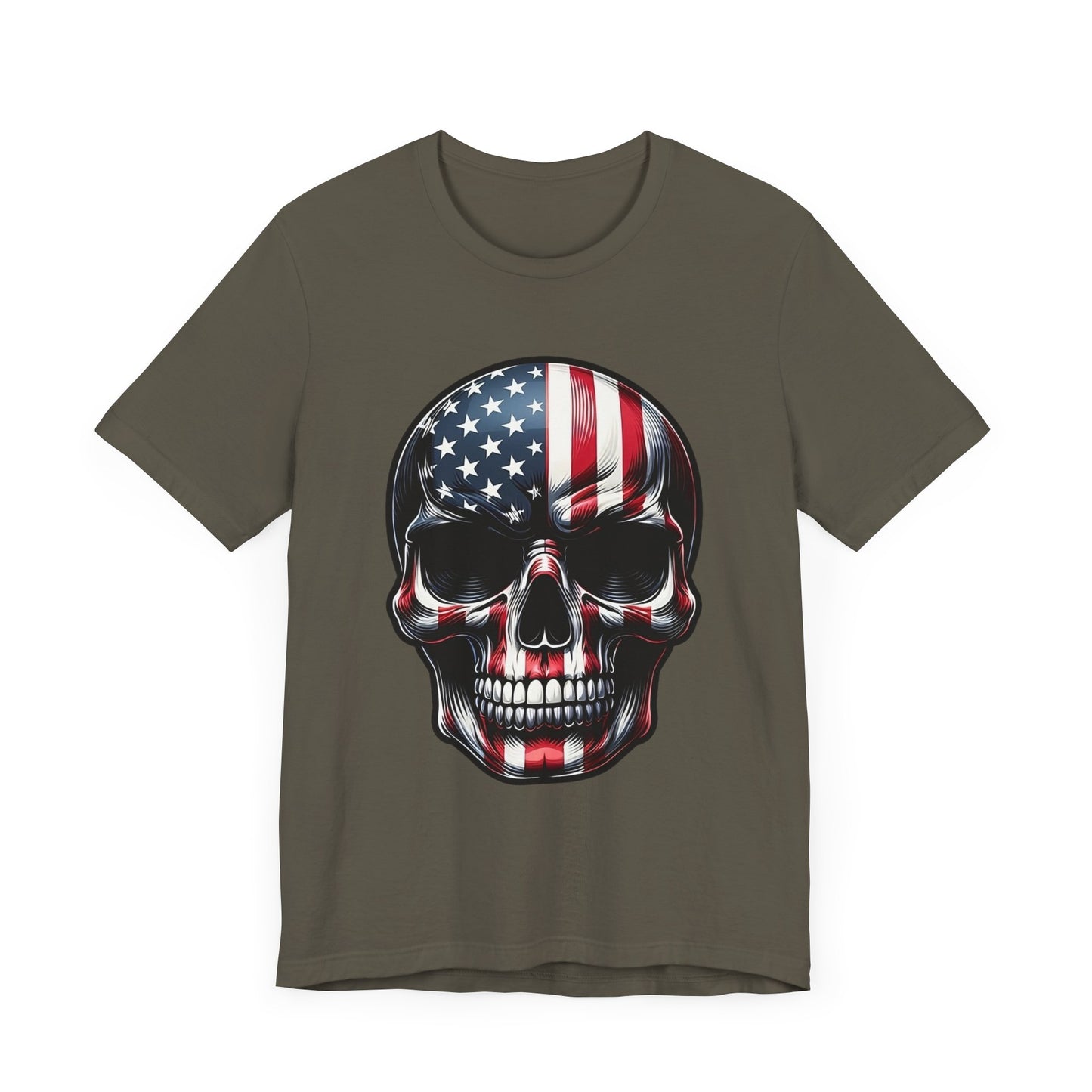 Skull, Stars & Stripes Short Sleeve Shirt