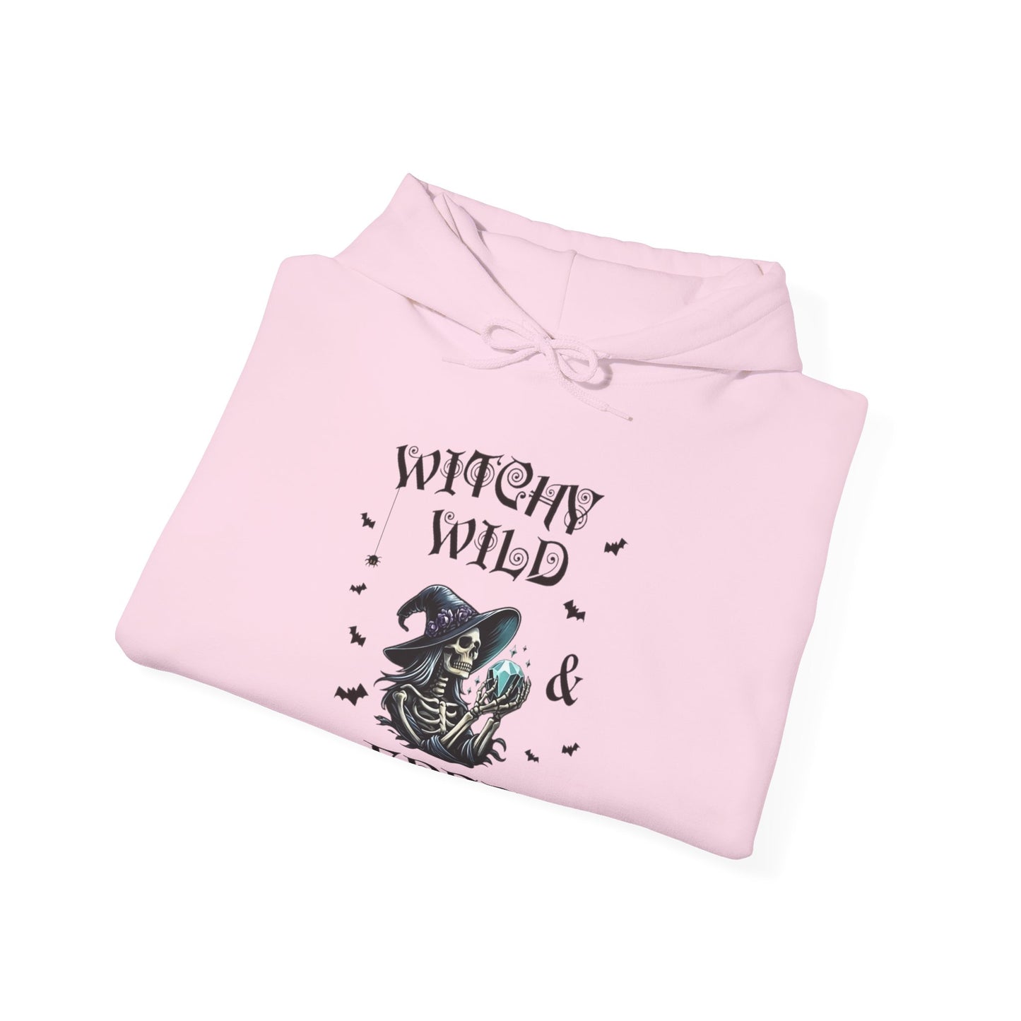 Witchy Wild & Free Skeleton w/ Diamond Jewel Hooded Sweatshirt