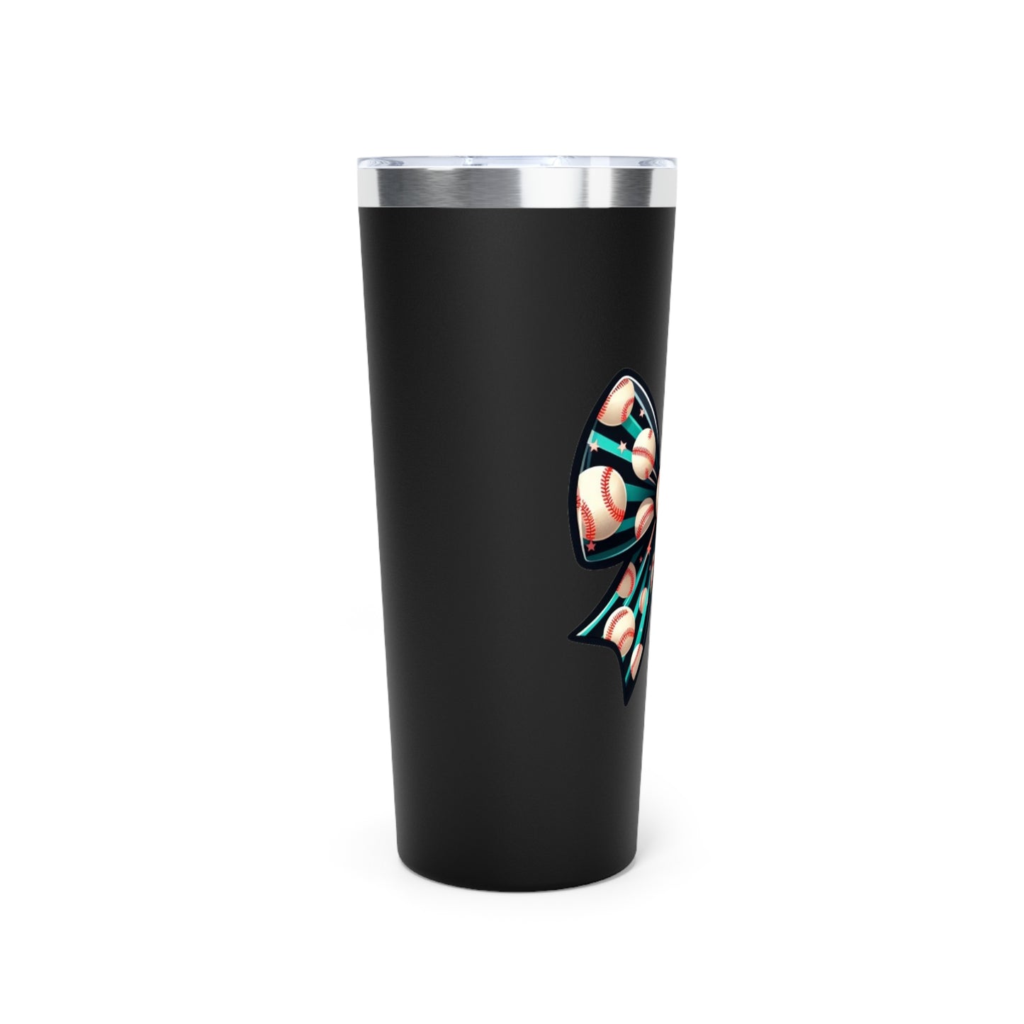 Baseball Prize Bow Copper Vacuum Insulated Stainless Steel Tumbler 22oz