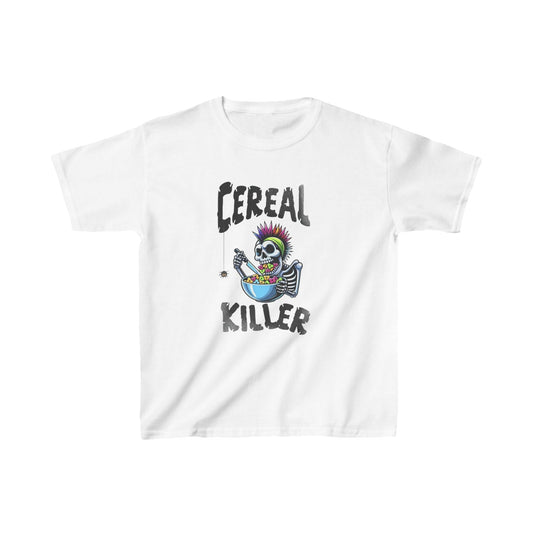 Skeleton Cereal Killer Kids Short Sleeve Shirt