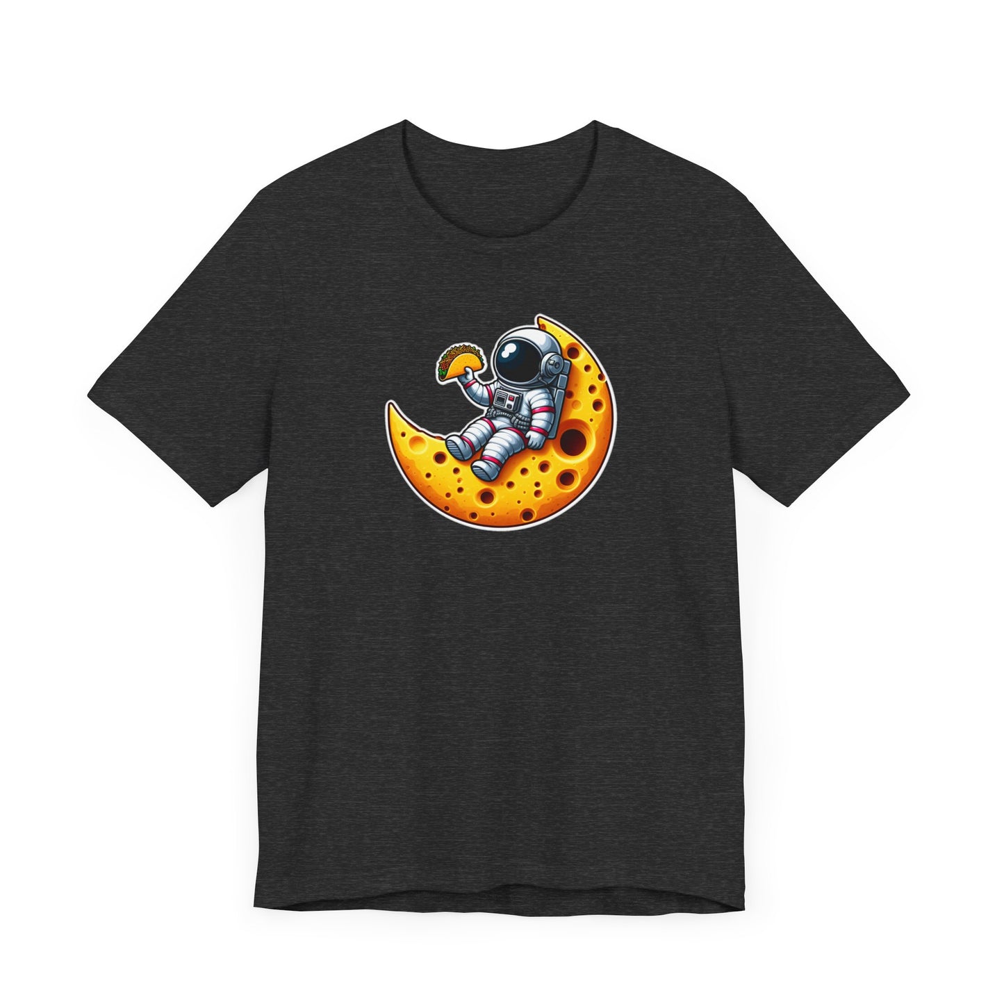 Astronaut On Cheese Moon Short Sleeve Shirt