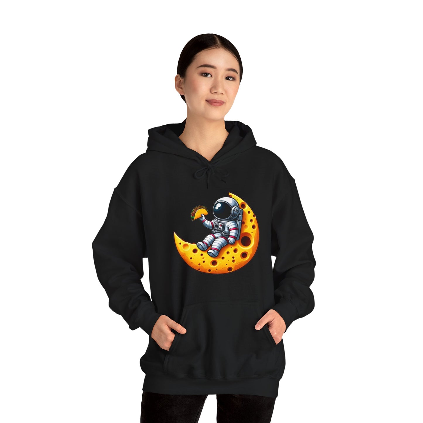 Astronaut On Cheese Moon Hooded Sweatshirt