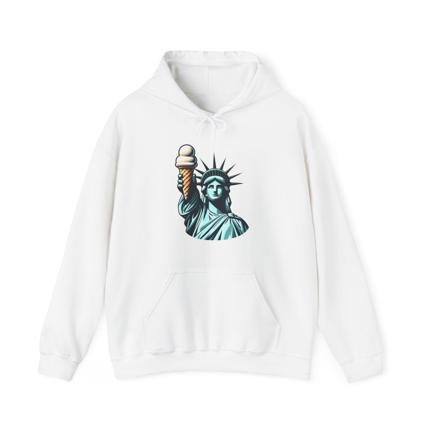 Lady Liberty Chillin w/ Vanilla Ice Cream Hooded Sweatshirt