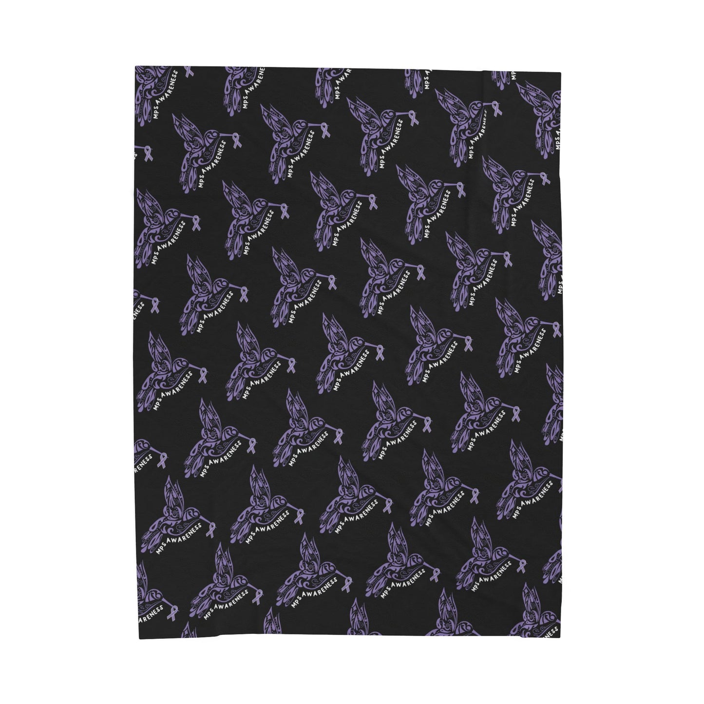 Hummingbird MPS Awareness Plush Blanket