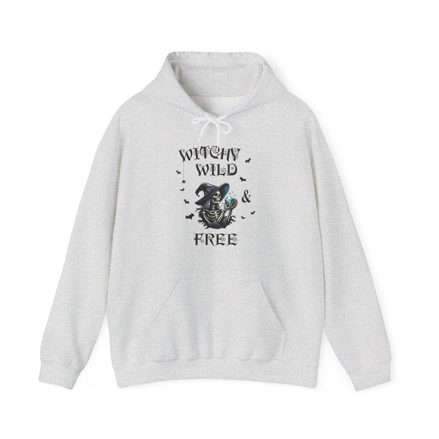 Witchy Wild & Free Skeleton w/ Diamond Jewel Hooded Sweatshirt