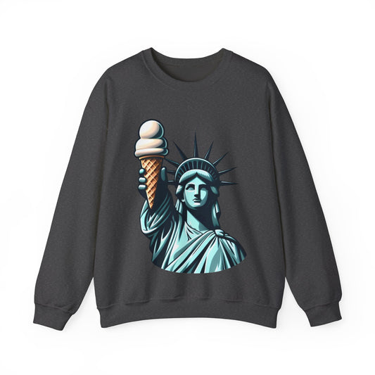 Lady Liberty Chillin w/ Vanilla Ice Cream Sweatshirt