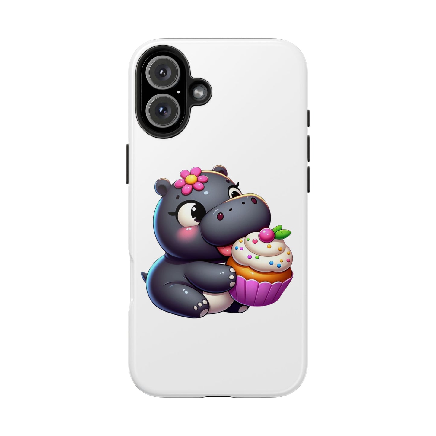 Hungry Hungry Cute Cupcake Hippo Phone Case