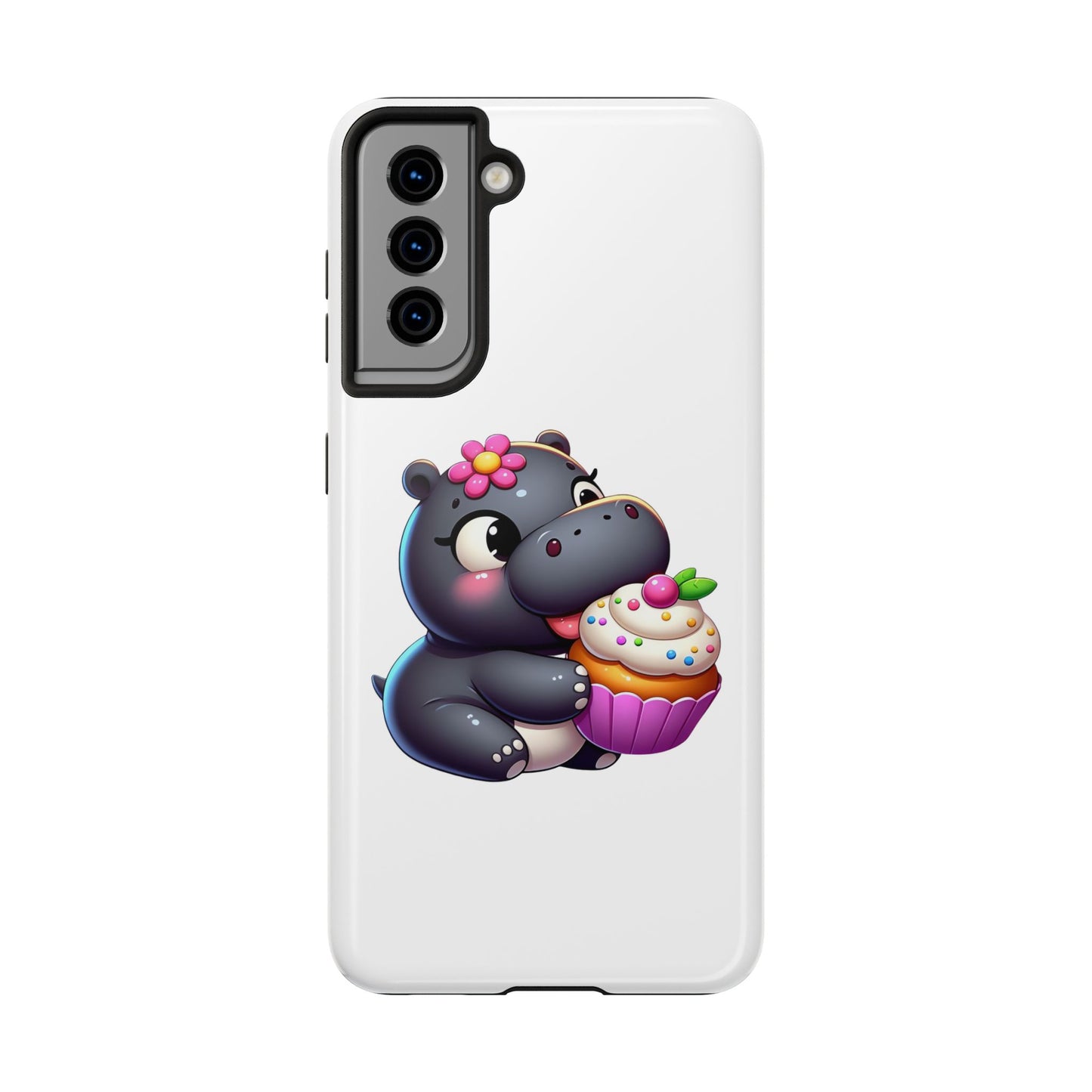 Hungry Hungry Cute Cupcake Hippo Phone Case