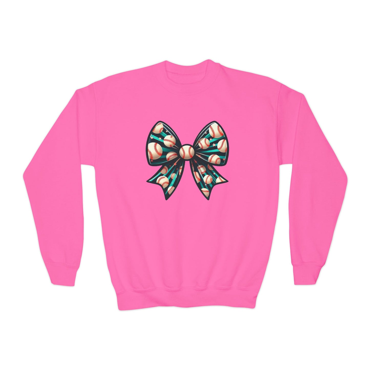 Baseball Prize Bow Kids Sweatshirt