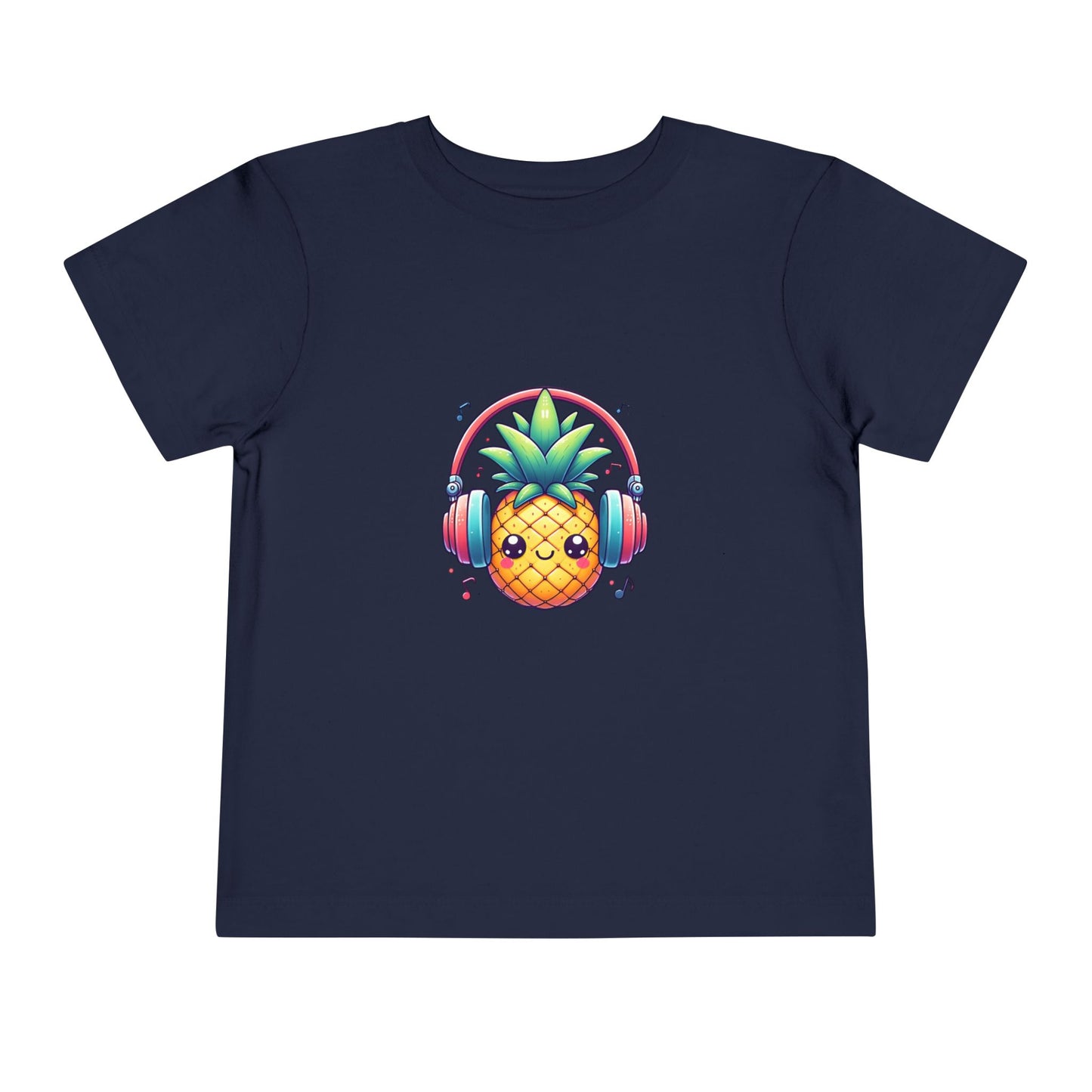 Happy Pineapple w/ Headphones Toddler Short Sleeve Shirt