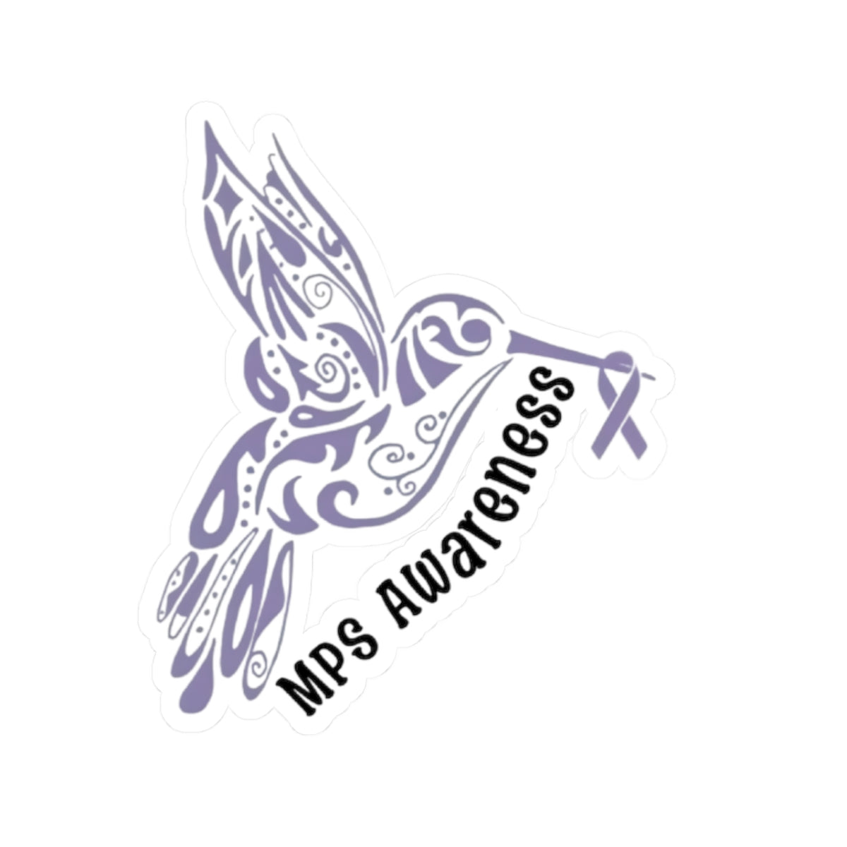 Hummingbird MPS Awareness Cut-Out Sticker