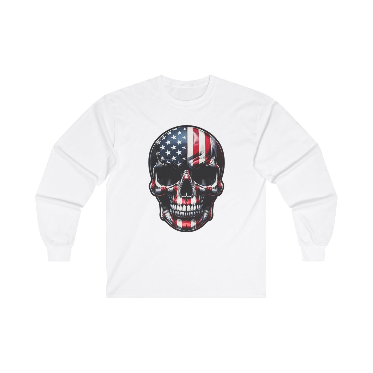 Skull, Stars & Stripes Long Sleeve Shirt