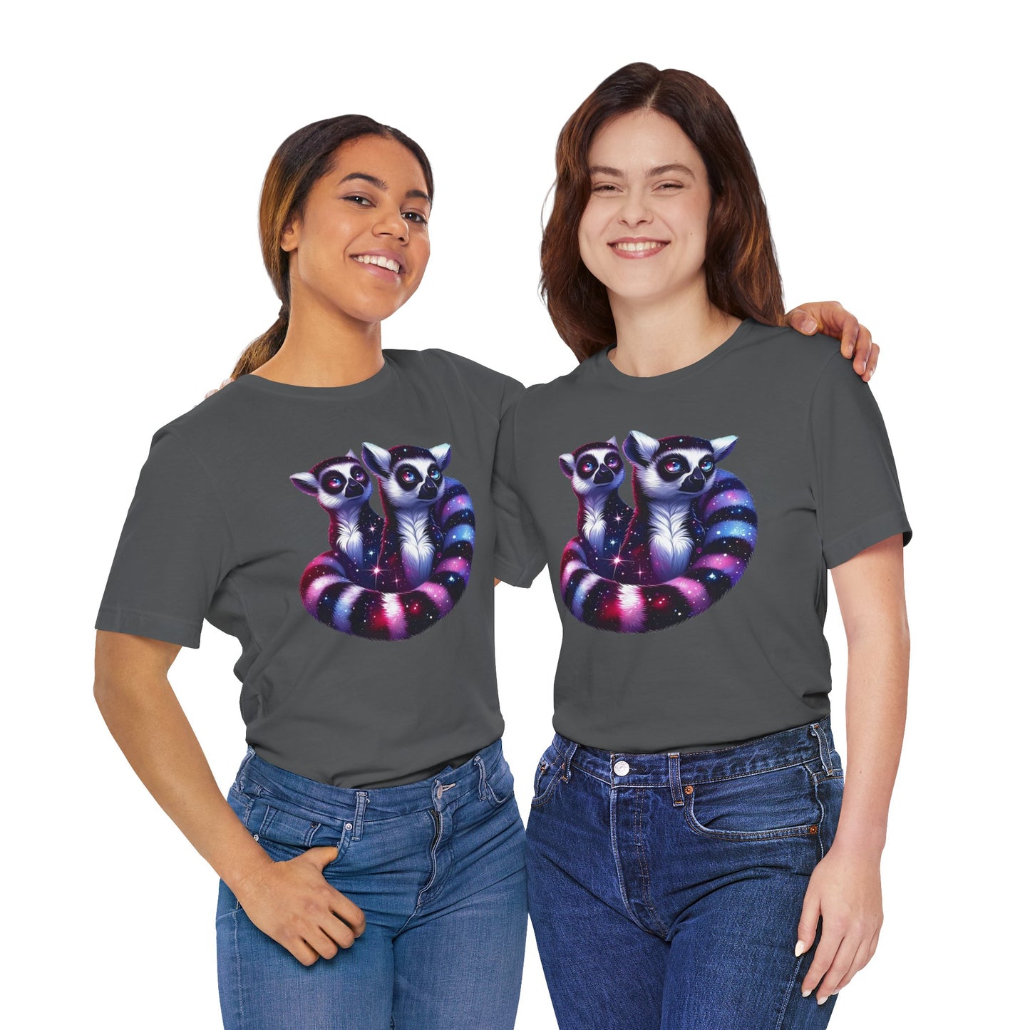 Two Galaxy Lemurs Short Sleeve Shirt