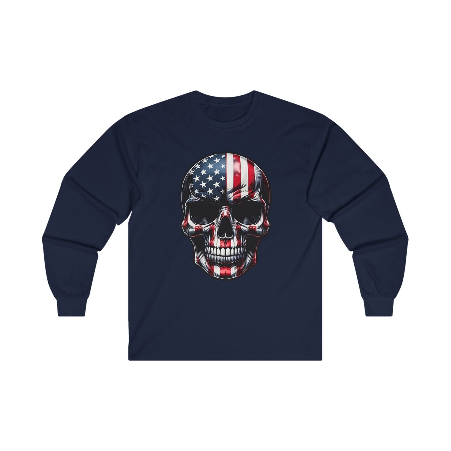 Skull, Stars & Stripes Long Sleeve Shirt