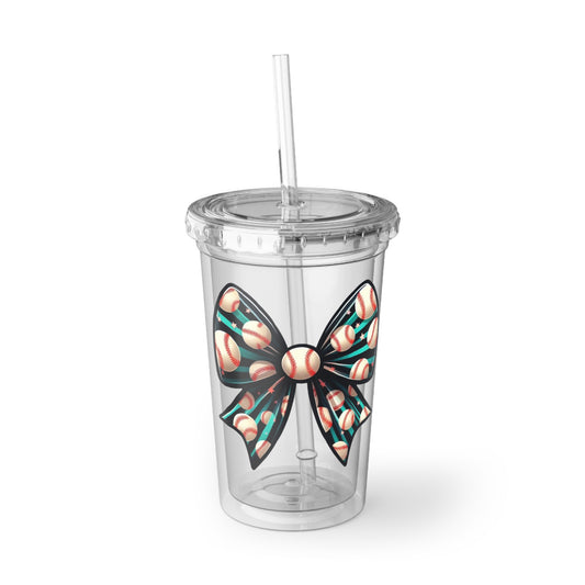 Baseball Prize Bow Acrylic Tumbler 16oz