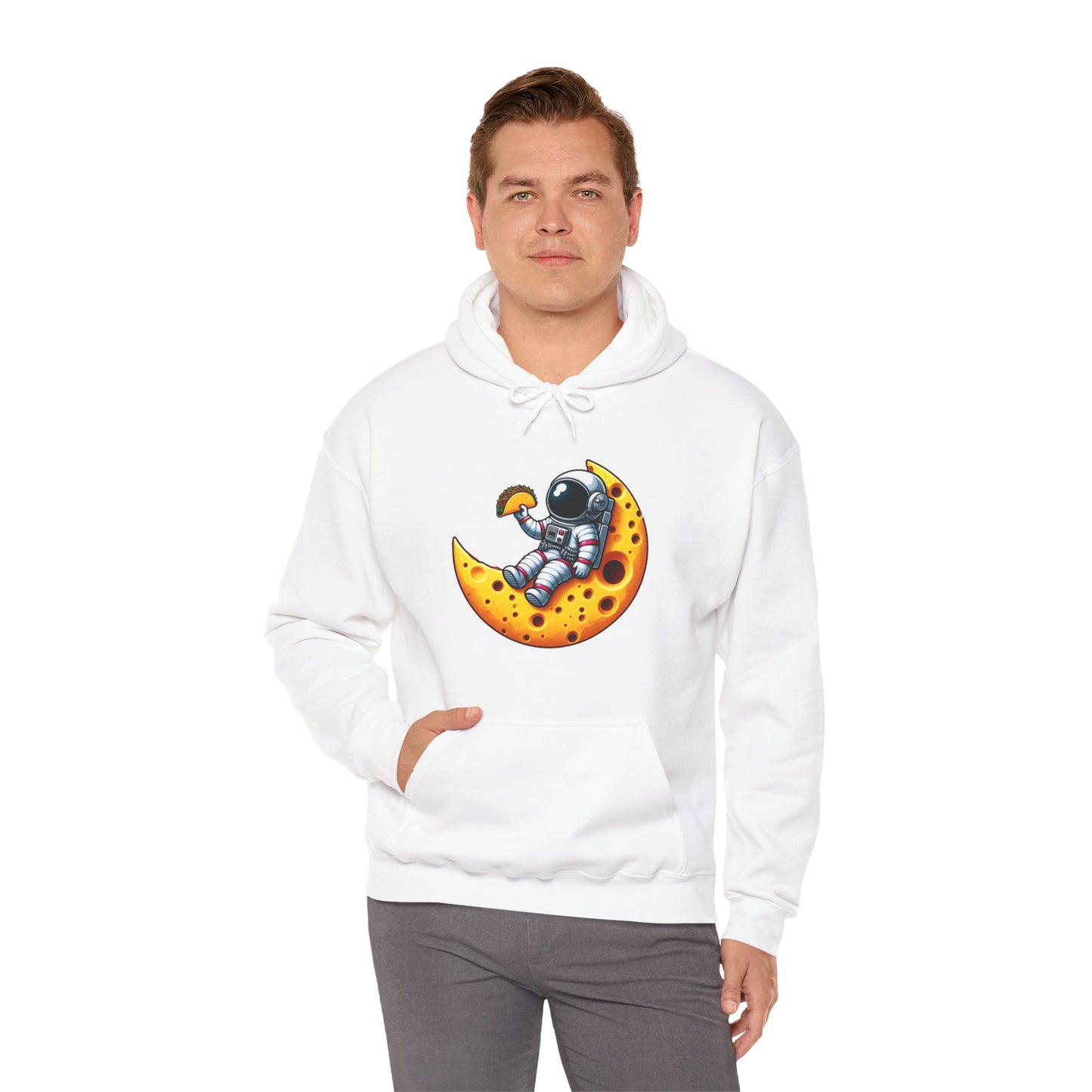 Astronaut On Cheese Moon Hooded Sweatshirt