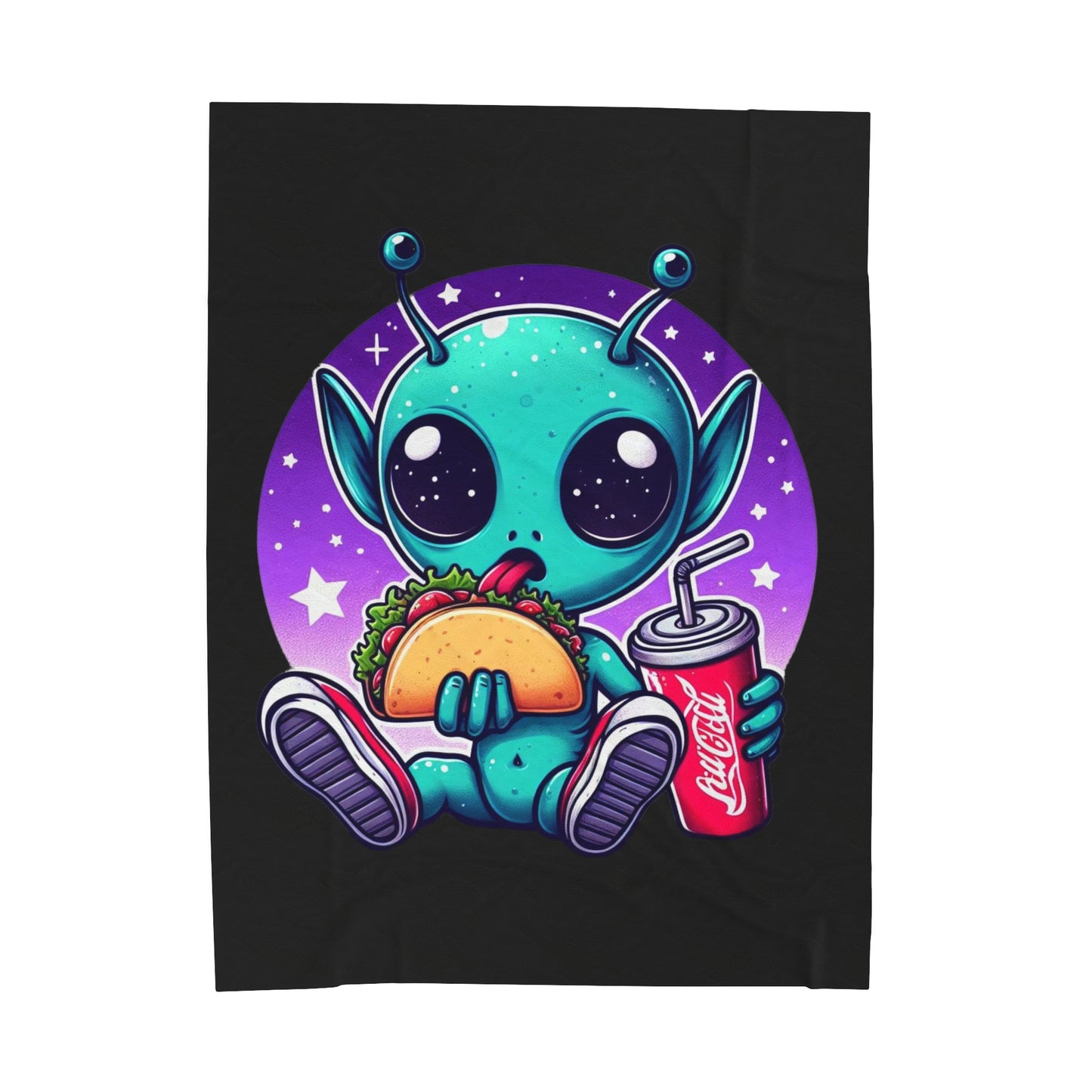 Extraterrestrial Taco Tuesday Plush Blanket