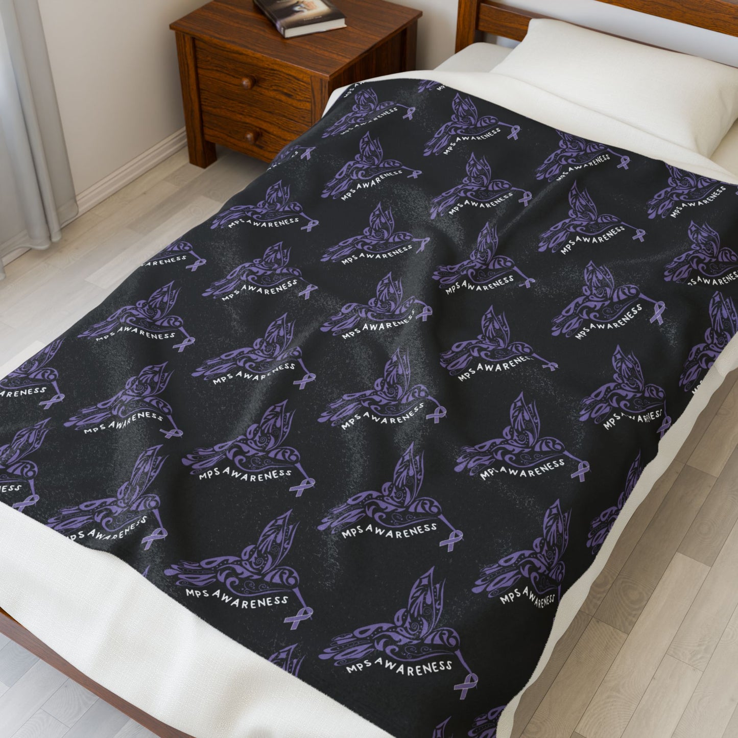 Hummingbird MPS Awareness Plush Blanket