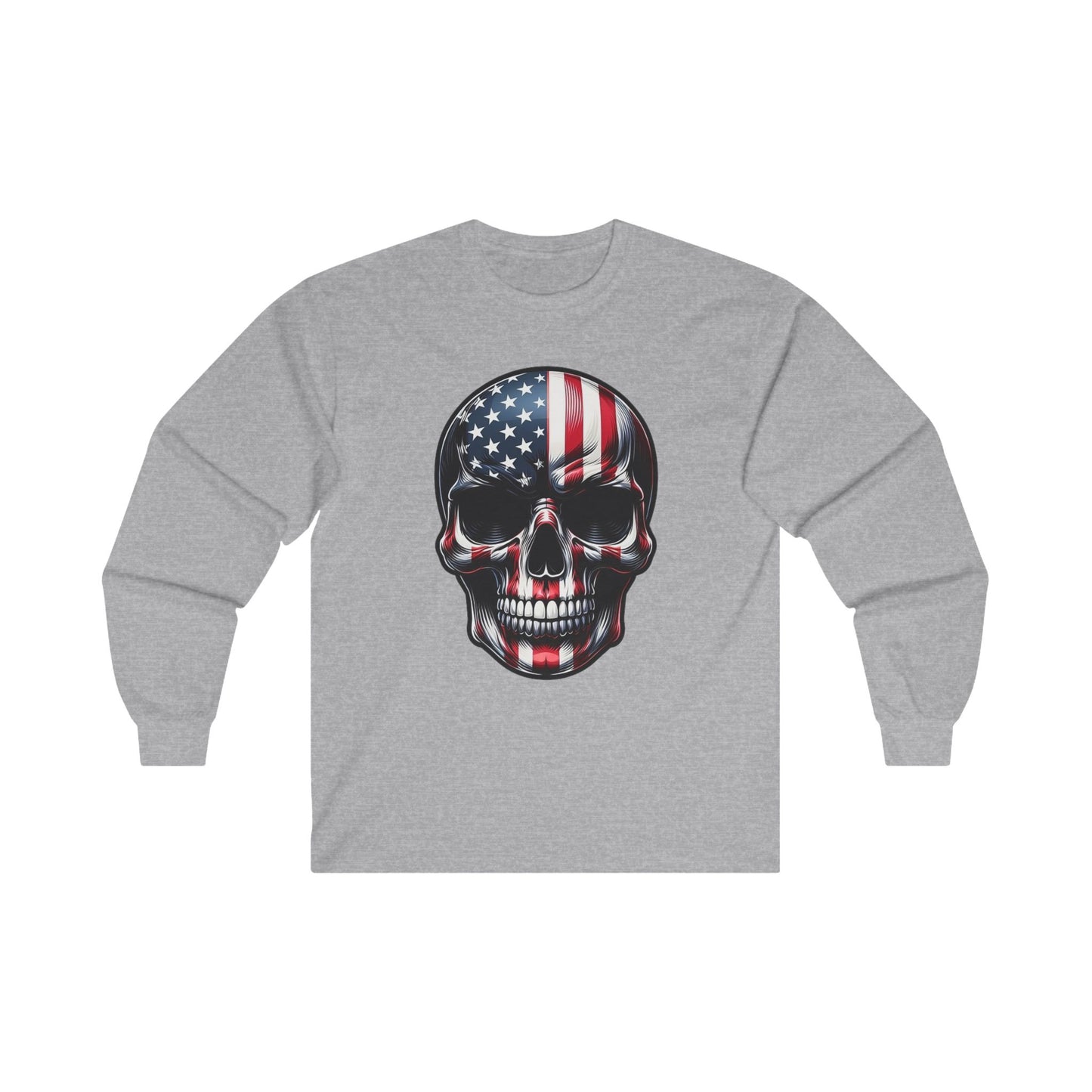 Skull, Stars & Stripes Long Sleeve Shirt